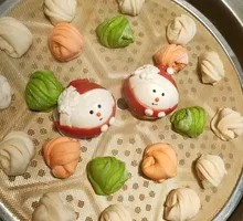 Vegetable Flower Bun with Alkali