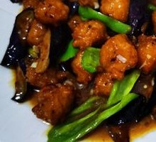 Fried Tofu Balls Braised with Eggplant