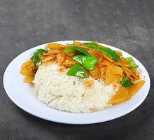 Three Fresh Vegetables Rice Bowl