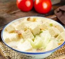 Braised Chinese Cabbage with Frozen Tofu