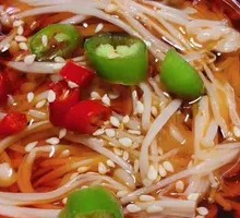 Spicy Enoki Mushrooms