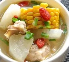 Radish Corn Pork Rib Soup