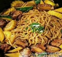 Pork Rib, Pumpkin, Corn and Noodles Stew