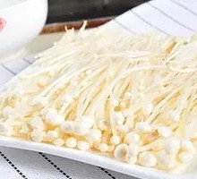 Tender Shoots with Golden Needle Mushrooms