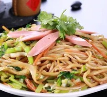 Three Intestines Stir-Fried Knife-Cut Noodles