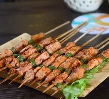 Green Chili Meat Skewers