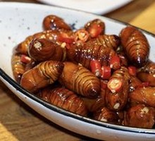Marinated Silkworm Pupae