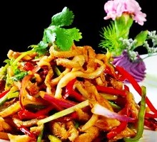 Stir-Fried Red Chili with Lamb Tripe