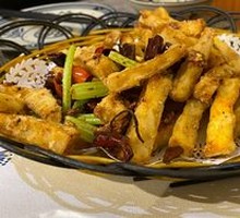 Dry-fried King Oyster Mushrooms