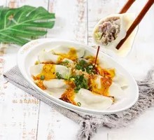 Chinese Cabbage and Dumpling Salad