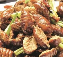 Dry-Fried Silkworm Pupae