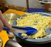 Roasted Potato Strips with Sour Cabbage