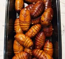 Silkworm Pupa and Fresh Shrimp Platter