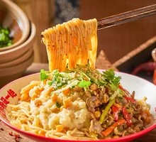 Pickled Chili Pork Liver Noodles