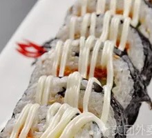 Egg Yolk and Pork Floss Seaweed Rice Roll
