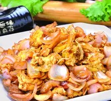 Scallion and egg stir-fry
