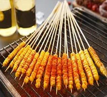 Grilled Corn Kernels on Skewers