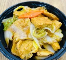 Fried Tofu with Bok Choy Slices