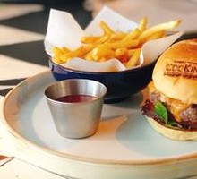 Wagyu Burger with Vegetable Salad