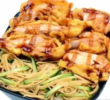 Honey Glazed Crispy Chicken Rice