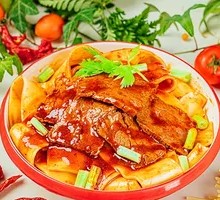 Chicken Stir-fried with Wide Noodles