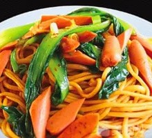 青菜火腿炒面