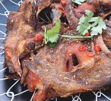 Pan-fried Flounder Head