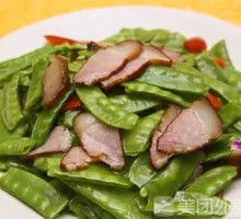 Cured Meat with Snow Peas