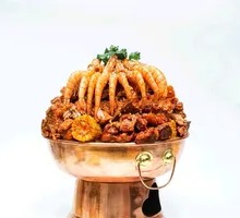 Spinal Bone and Shrimp Pot