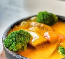 Golden Soup Seafood Black Tofu