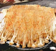 Fried Enoki Mushrooms Skewers