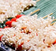 Fried Enoki Mushrooms