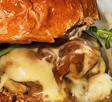 Black Truffle Mushroom Cheese Beef Burger