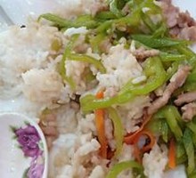 Green Pepper Shredded Pork Rice