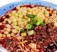 Spicy Broad Noodles with Pea Paste