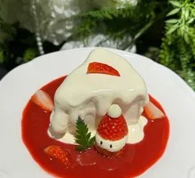 Strawberry Cream Waterfall Cake