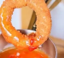 Fried Onion Rings with Aromatics