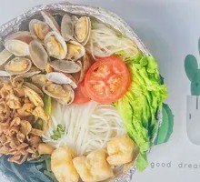 Intestine and Clam Noodles