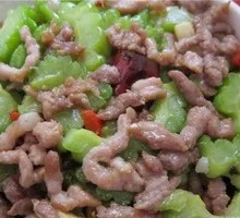 Bitter Melon with Shredded Pork Rice
