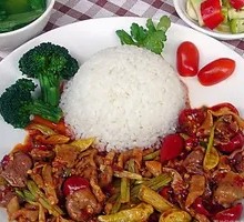 Pickled Pepper Chicken Offal Rice
