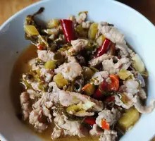 Braised Pork Belly with Pickled Cabbage and Vermicelli