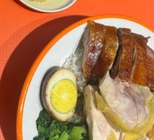 Steamed Chicken and Roast Duck Rice