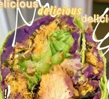 Spinach Sweet Potato Chicken Roll