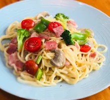 Creamy Bacon Mushroom Pasta