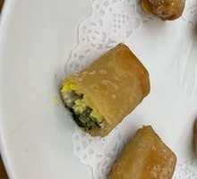 Fried Egg Salad Spring Rolls
