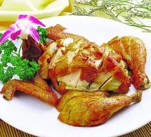Honey-glazed扒 Chicken