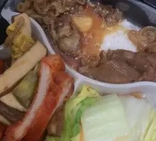 Beef and Chicken Rice Bowl