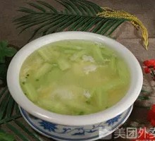 Cucumber and Century Egg Soup