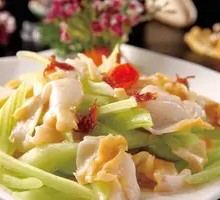 Water Celery Stir-fried with Snail Slices