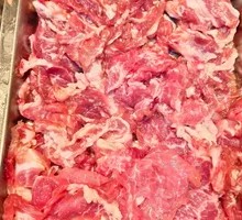 Freshly Sliced Pork Shoulder Meat